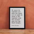 Ernest Hemingway Quotes "Stars Bright" Typewriter Art