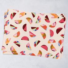 Five Wrapping Paper Sheets - Geometric Semi Circle Design