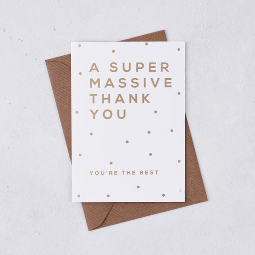 Gold Foil 'You're The Best' Thank You Card