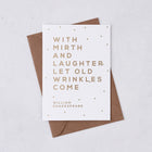 Gold Foil ‘Mirth & Laughter’ Funny Birthday Card
