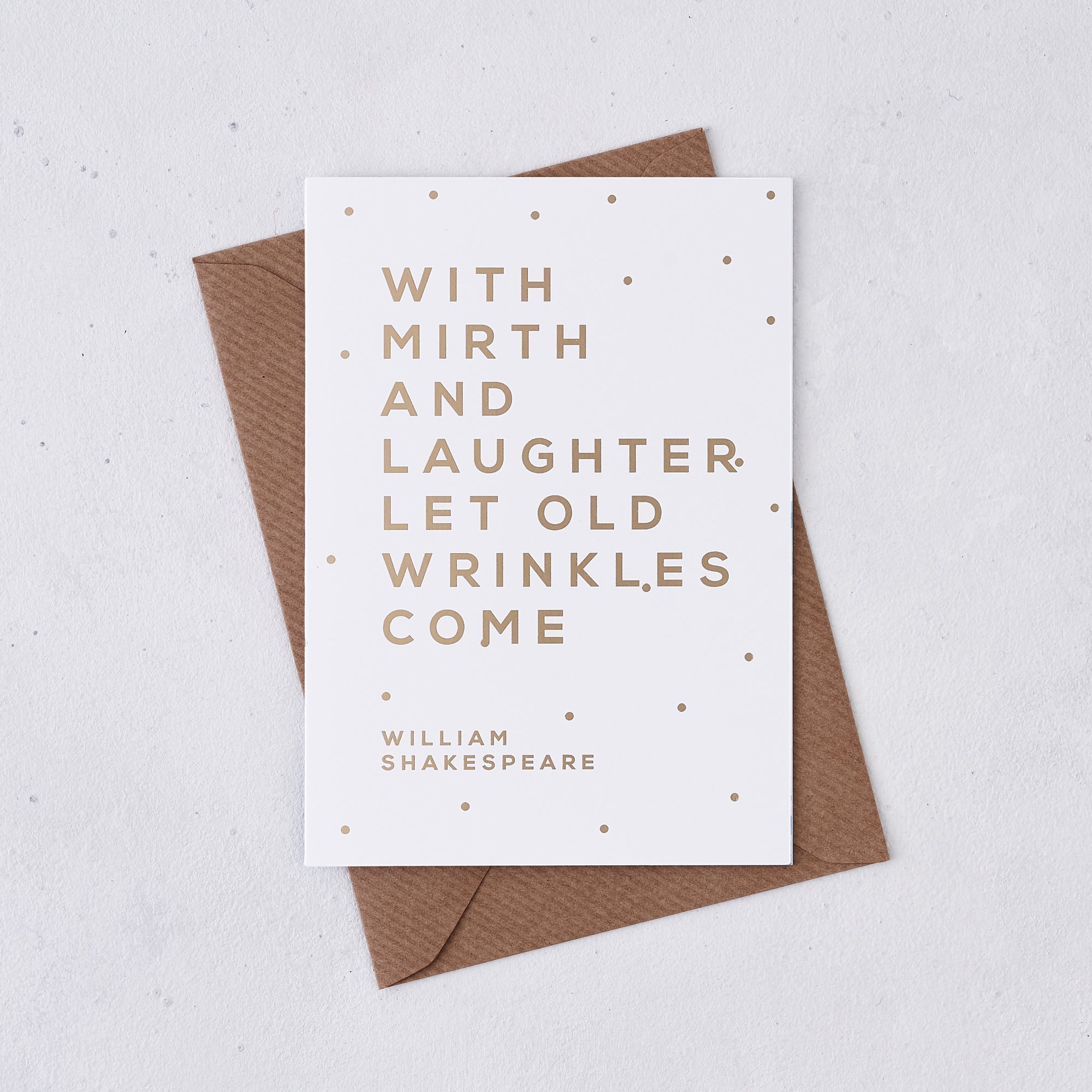 Gold Foil ‘Mirth & Laughter’ Funny Birthday Card