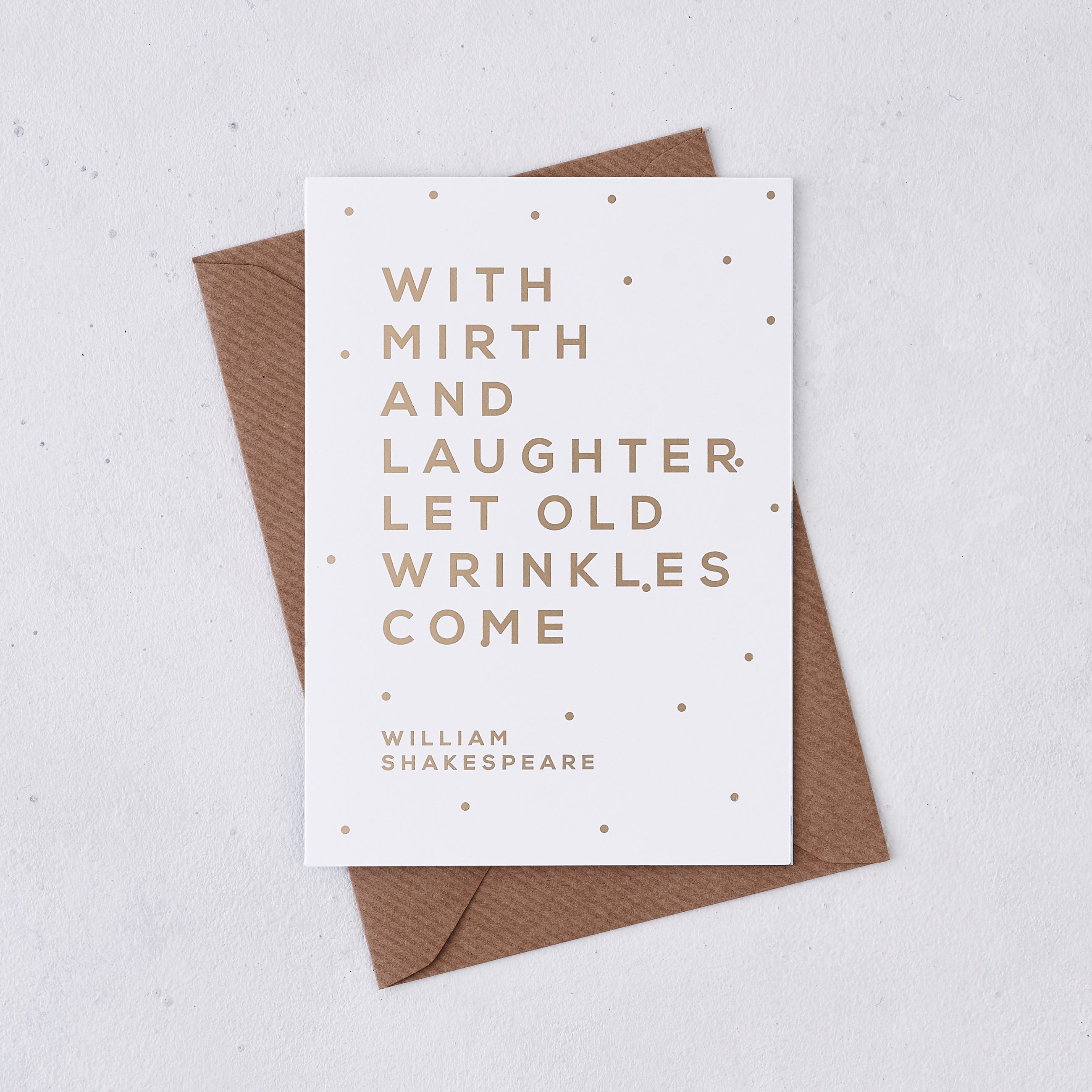 Gold Foil ‘Mirth & Laughter’ Funny Birthday Card