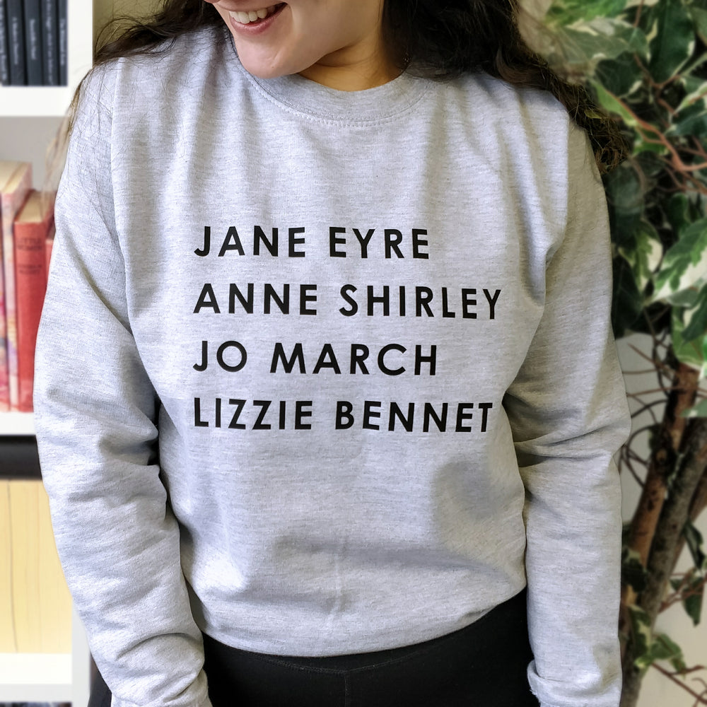 Fictional Girl Gang Sweatshirt with Strong Female Characters in Books