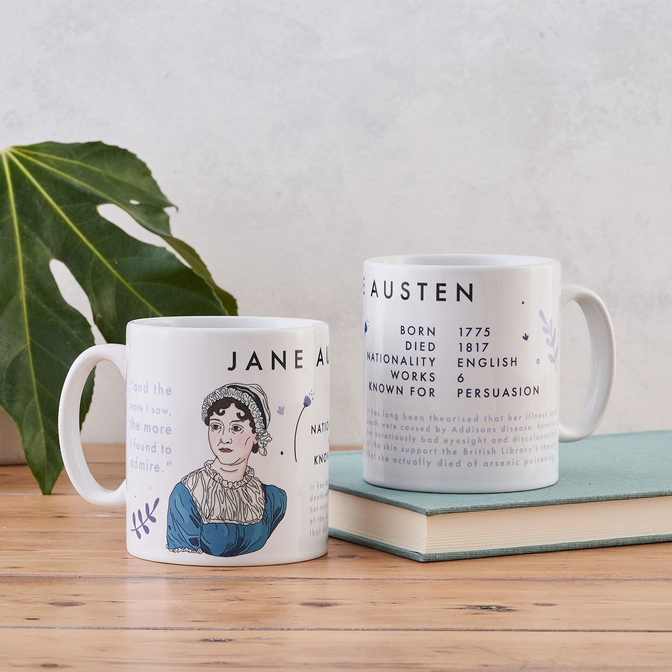 jane austen author mug book lover gift