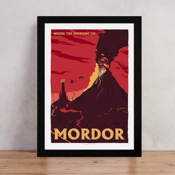 Mordor Fictional Travel Poster
