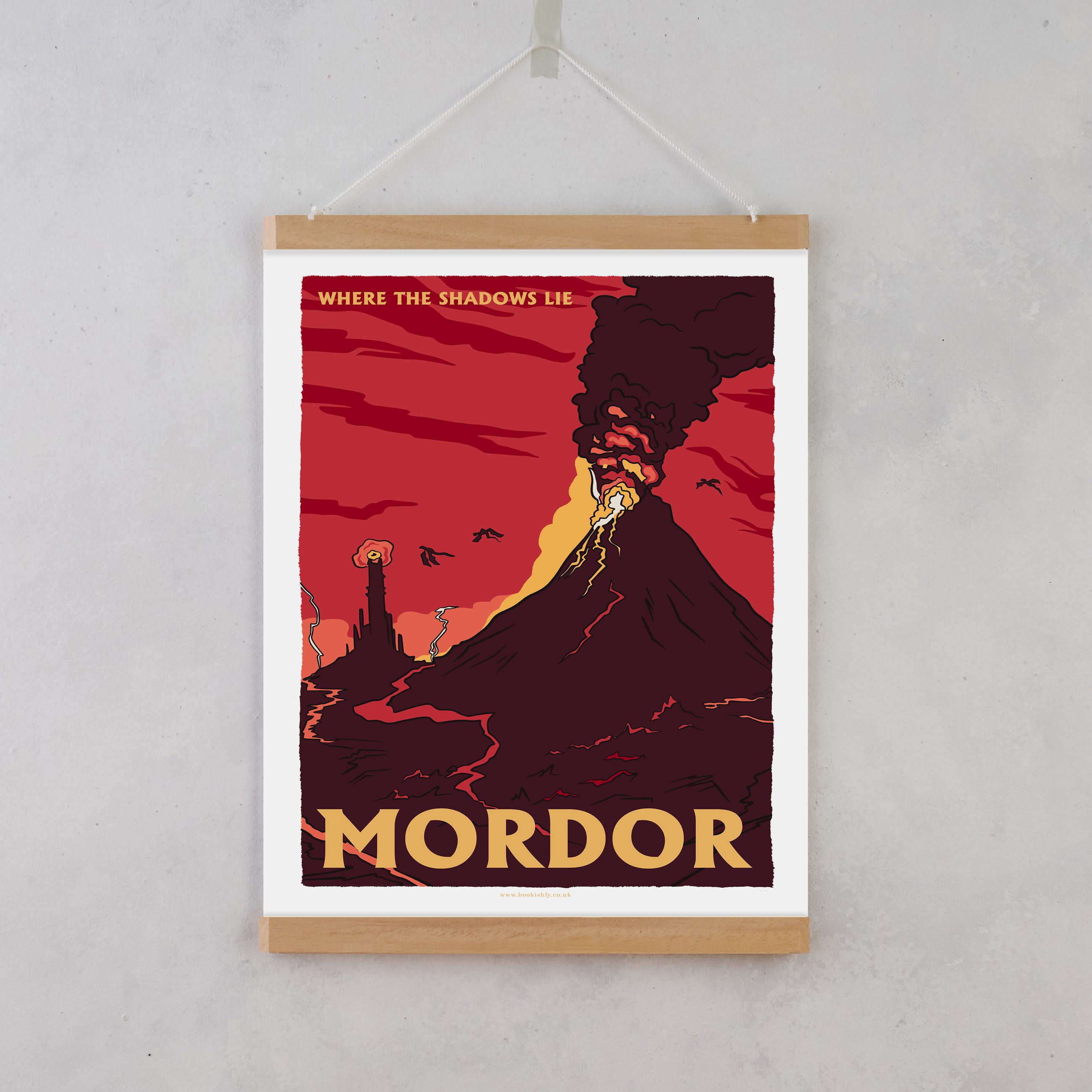 Mordor Art Print – Lord of the Rings Inspired Travel Poster