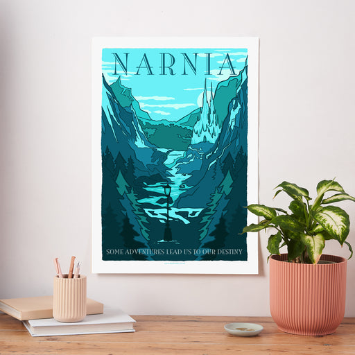 narnia vintage style travel poster