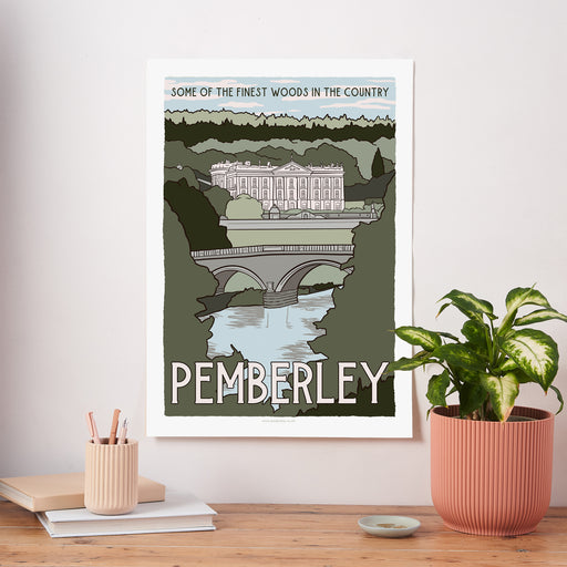 pemberley vintage travel poster