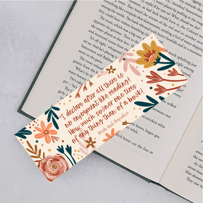 Jane Austen, Pride and Prejudice bookmark is perfect for book lovers, bookworms, readers and bibliophiles. Classic literature. Bookishly stationery. FREE UK DELIVERY. 