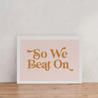 The Great Gatsby "So We Beat On" Retro Wall Art