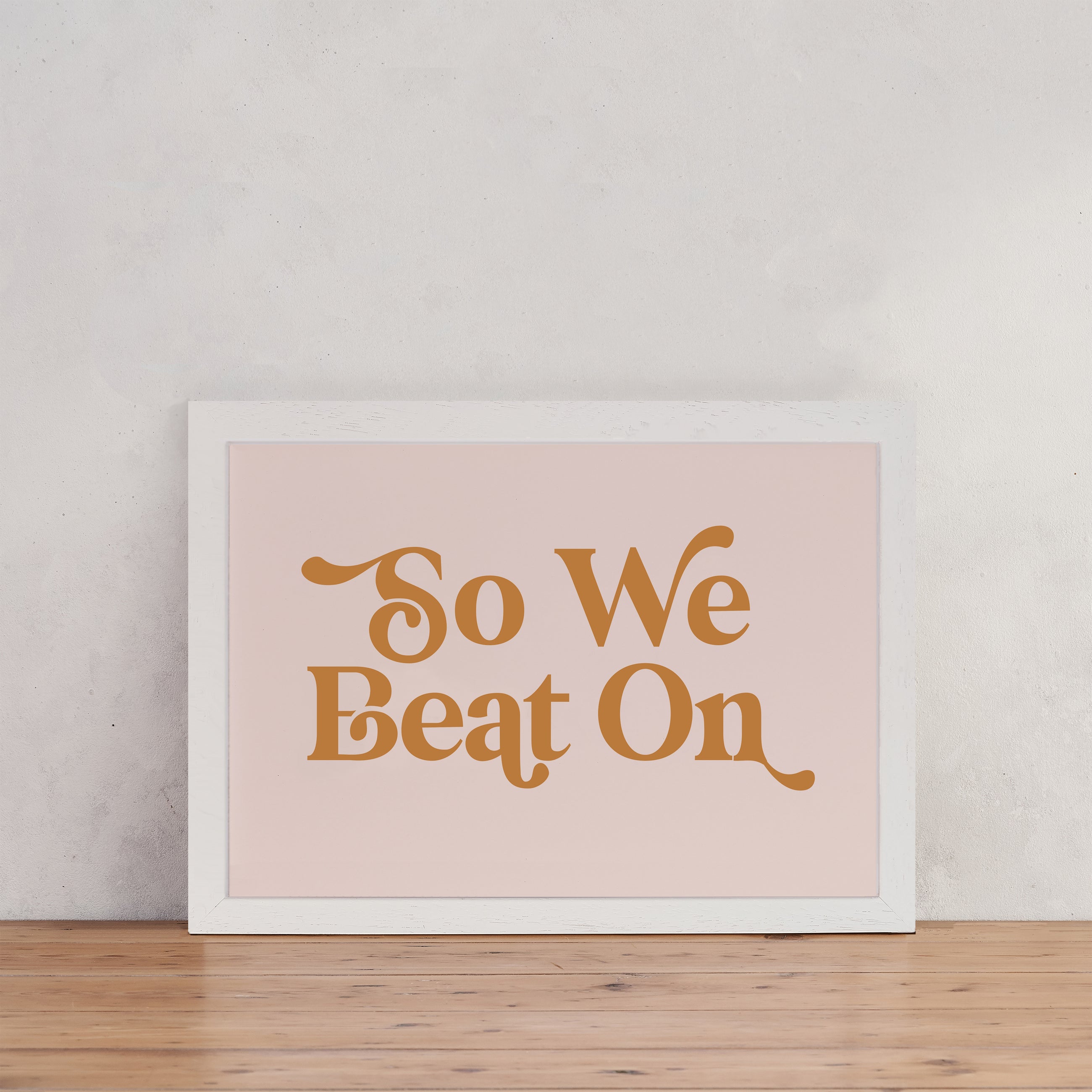 The Great Gatsby "So We Beat On" Retro Wall Art