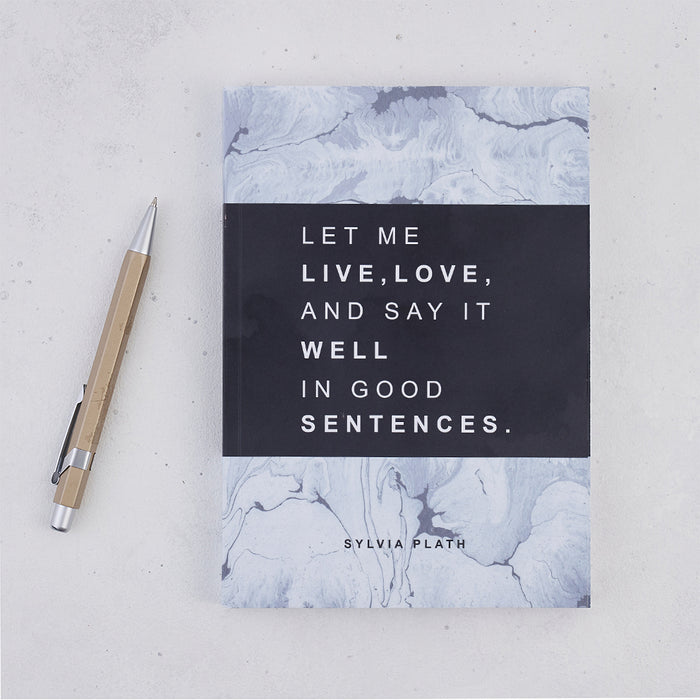 Writing Journal 'Let Me Live, Love' Sylvia Plath Gift