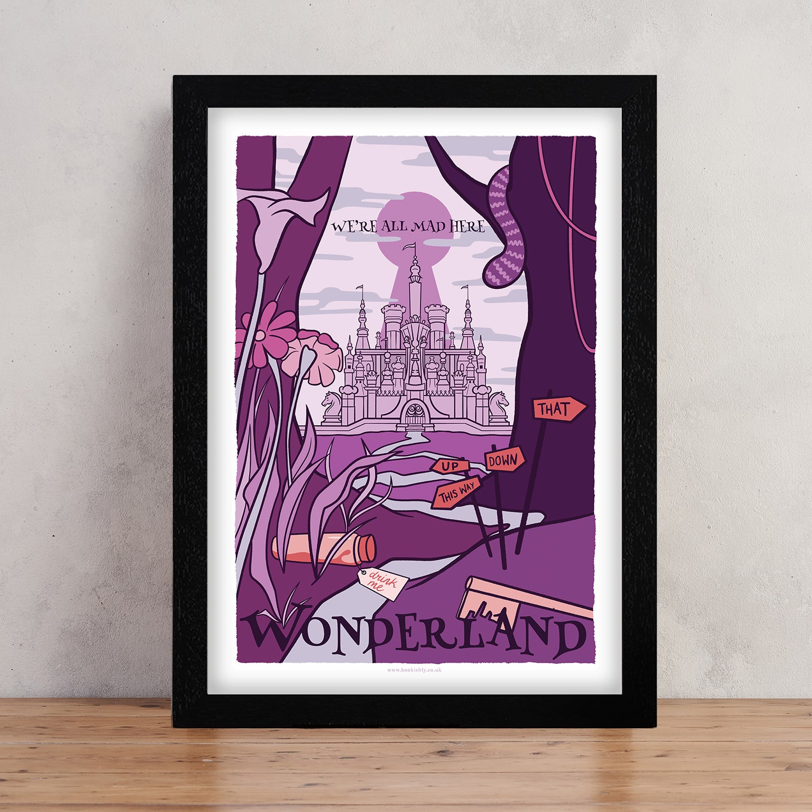 Wonderland Art Print – Alice in Wonderland Inspired Travel Poster