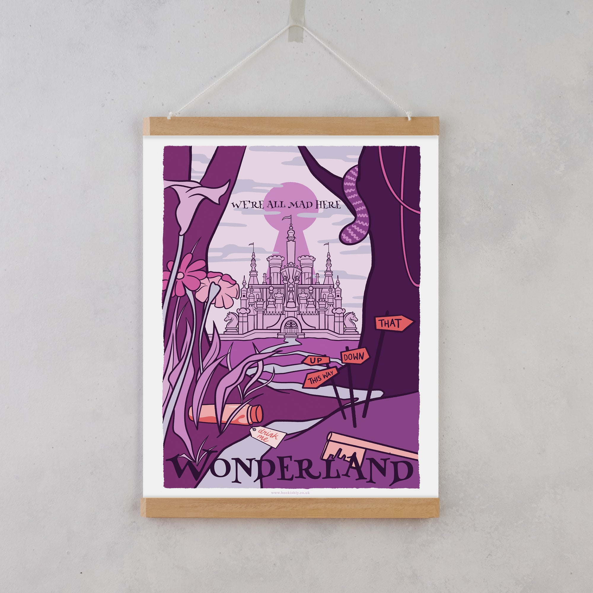Wonderland Art Print – Alice in Wonderland Inspired Travel Poster